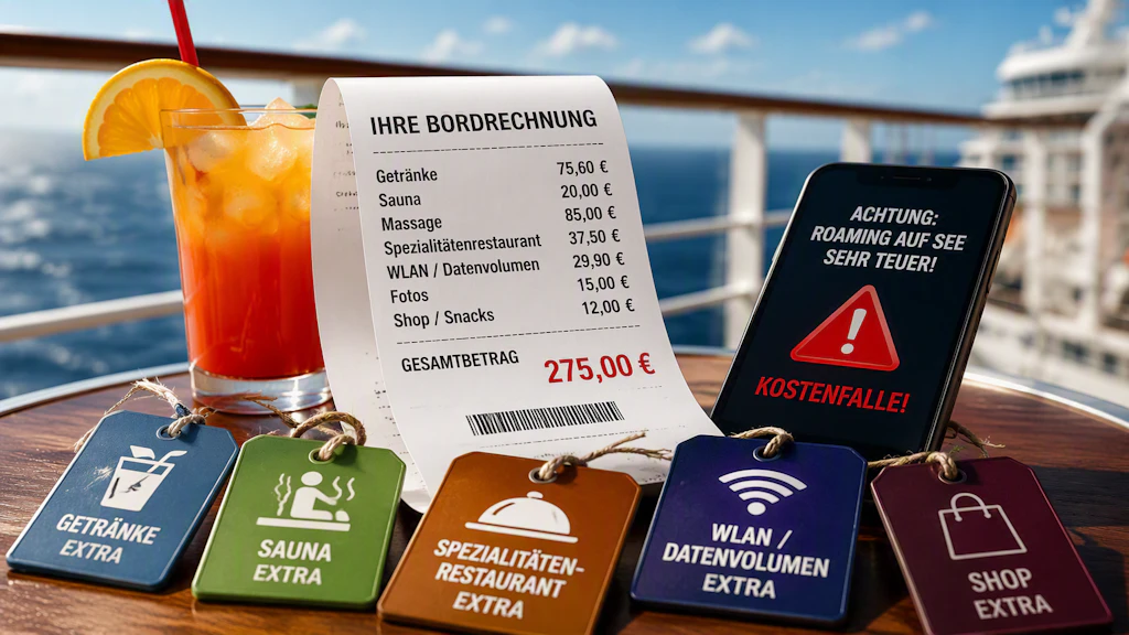 Wer eine Kreuzfahrt bucht, sollte sich über eine Reihe von Zusatzkosten bewusst sein.