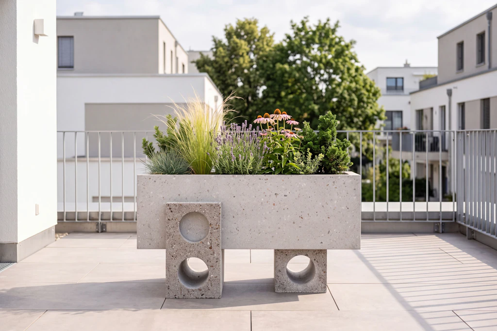 Brutalismus für Sträucher und Pflanzen: Das Architekturbüro Bruzkus Greenberg kollaboriert mit der Berliner Manufaktur Gravelii.