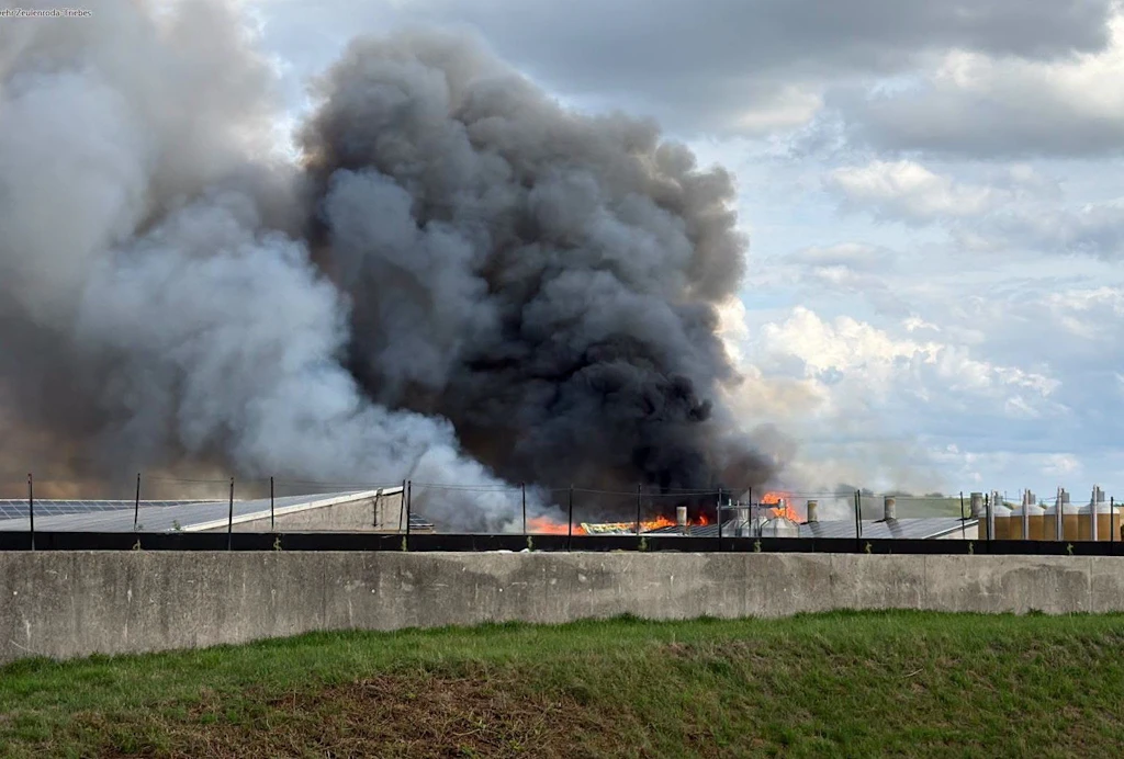Vierter Großbrand binnen weniger Wochen: Feuerteufel bei Agrarbetrieb in Ostthüringen?