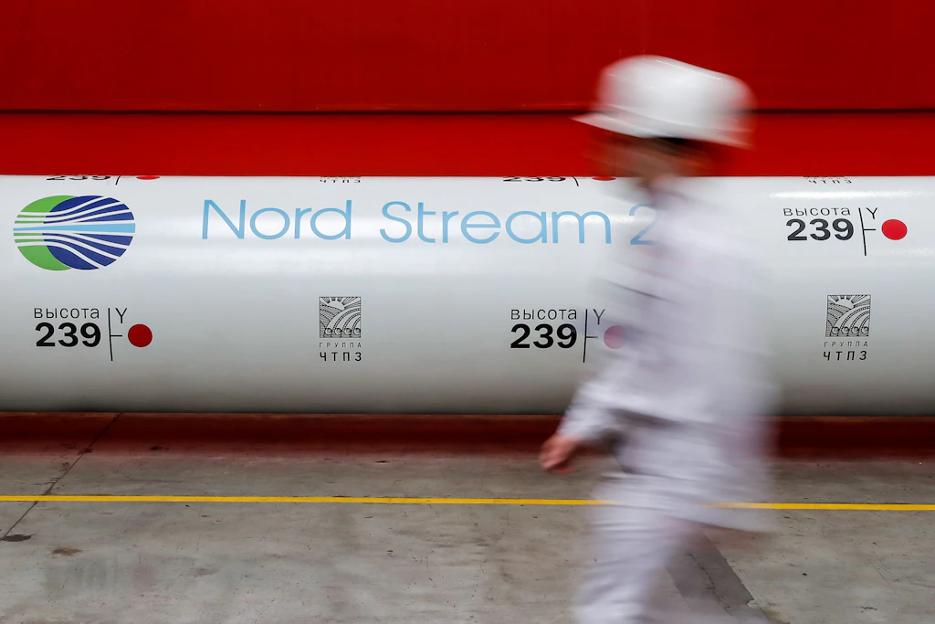 Rohre für Nord Stream 2. Die AfD wirbt für eine Wiederaufnahme des Projekts, was in Polen mit Sorge beobachtet wird. (Archivbild)
