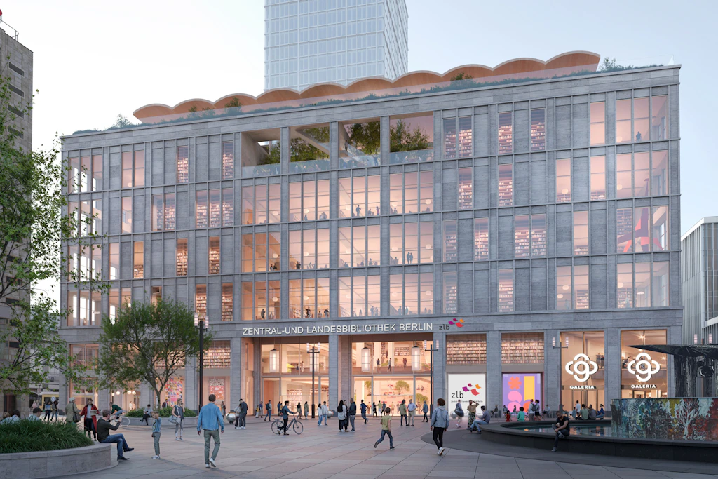 So könnte die Zentral- und Landesbibliothek Berlin (ZLB) das Galeria-Kaufhaus am Alexanderplatz beleben.