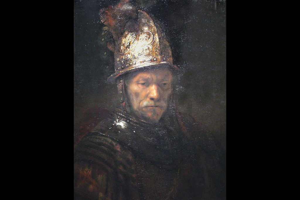„Der Mann mit dem Goldhelm“, 1655 , seit 1897 ein Schatz der&nbsp; Rembrandt-Collection der Berliner Gemäldegalerie, 1986 herabgestuft als „aus dem Umfeld“ oder „Rembrandt-Schule“