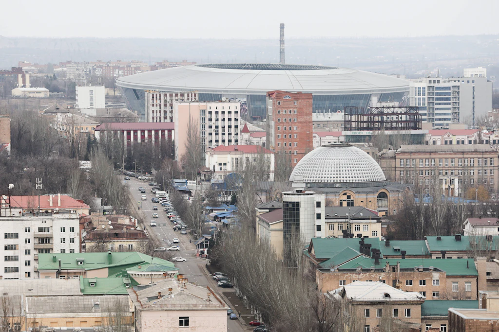 Die Donbass Arena in Donezk