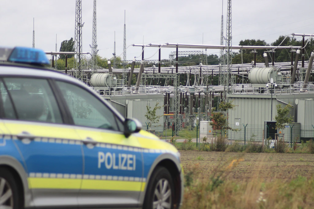 Polizei untersucht Umspannwerk in Ganderkesee in Niedersachsen