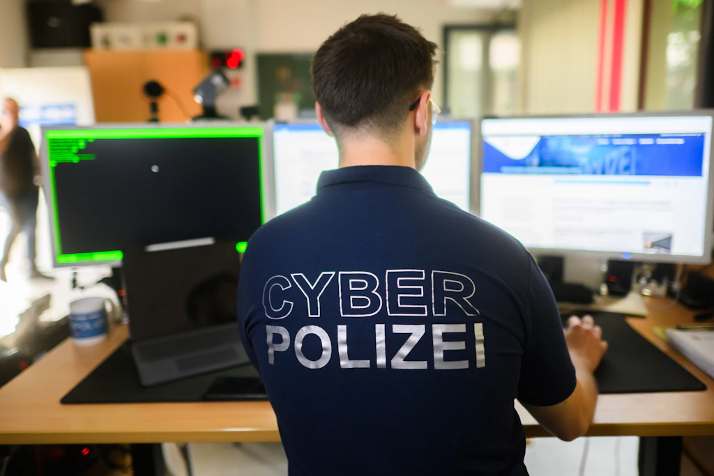 Ein Polizist von der Präventionsstelle Cyberkriminalität im Landeskriminalamt Niedersachsen: Auch Bundesbehörden unterstützen Berlin bei den Ermittlungen zum Hacker-Angriff.