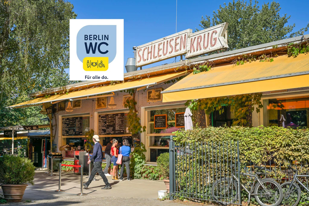 Unter anderem der Biergarten Schleusenkrug nimmt an dem Gratis-WC-Programm teil.
