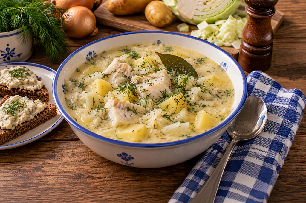 Die Ahlbecker Fischsuppe ist der perfekte Eintopf für die ersten kalten Tage des Jahres - und bringt aufgrund der Zutaten trotzdem das Urlaubs-Gefühl der Ostsee zurück auf den Tisch.