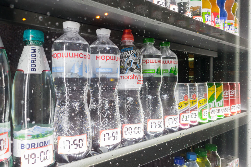 Morshynska (Mitte) eines der meistverkauften Wasser des Landes. (Symbolbild)