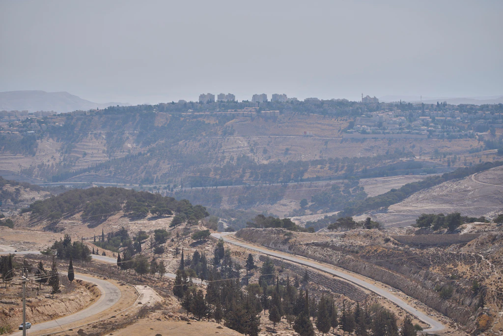 Blick auf ein Gebiet in der Nähe von Maale Adumim, einer israelischen Siedlung im besetzten Westjordanland