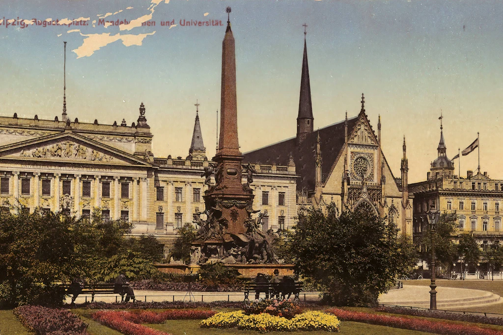 Der Augustusplatz in Leipzig im Jahr 1911 