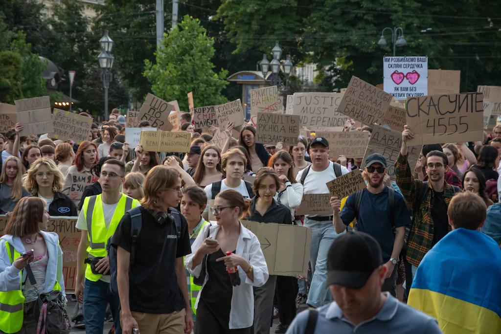 Immer wieder kommt es in der Ukraine im Zuge von Korruptionsermittlungen zu Protesten.