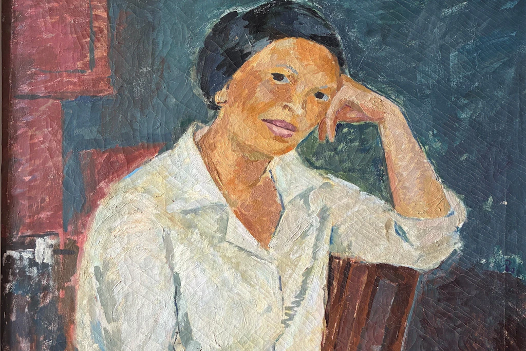 Claudia Borchers, Portrait einer vietnamesischen Studentin, 1973 Öl auf Leinwand, 107 x 80. Leihgabe der Künstlerin © VG Bild-Kunst, Bonn 2026