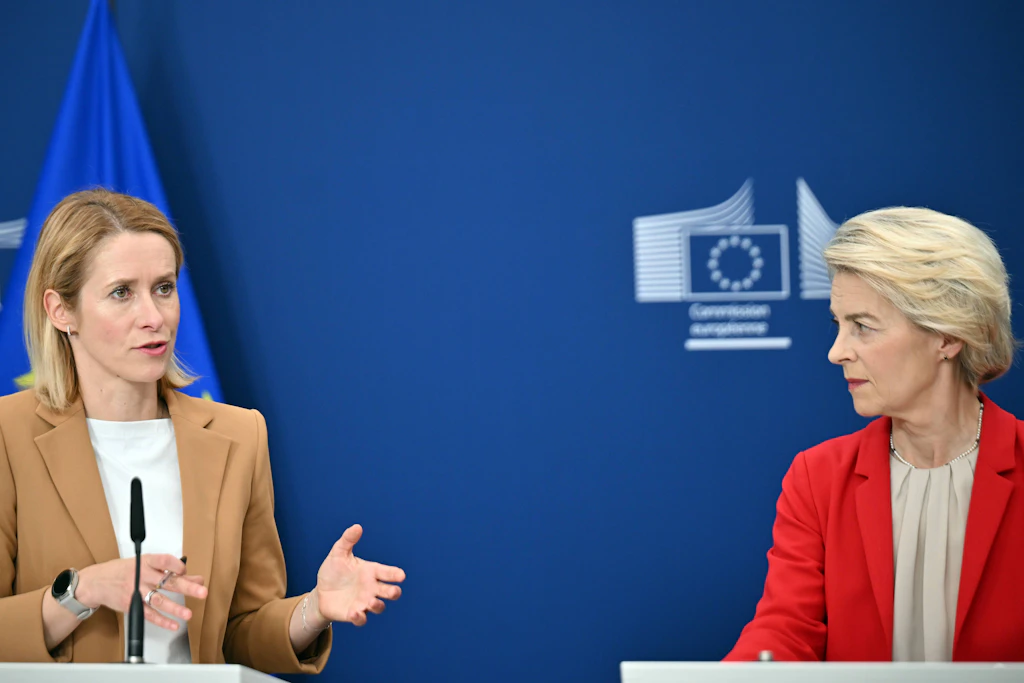 Konkurrenz in Brüssel: Kaja Kallas und Ursula von der Leyen bei einem gemeinsamen Auftritt. (Symbolbild)