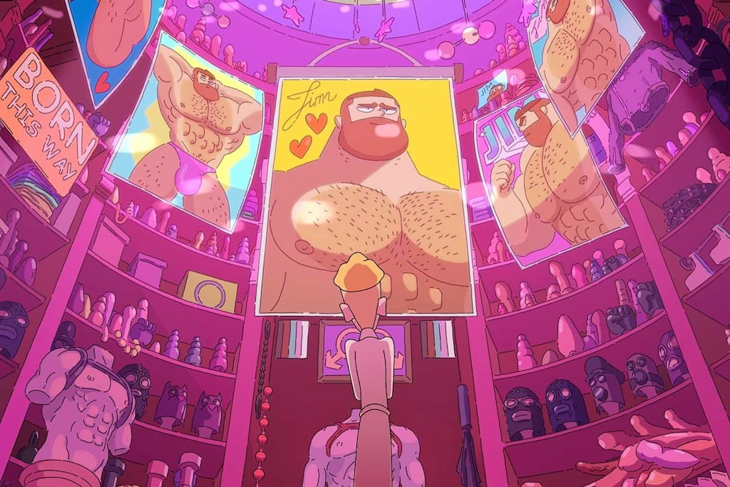 Lucien vergöttert den Fitness-Influencer Jim. Doch was passiert, wenn er ihn wirklich trifft, sieht man im Animationsfilm „Jim Queen“, der 2026 schon in Cannes brillierte.