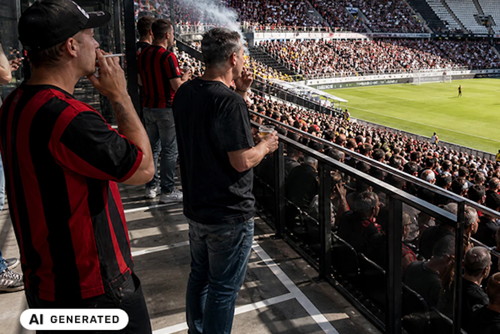Raucher im Stadion