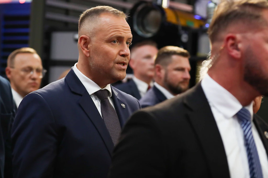 Polens Präsident Karol Nawrocki am 8. September 2026 auf der Rüstungsmesse MSPO in Kielce