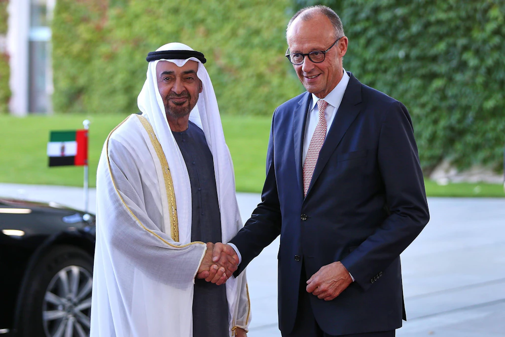 Staatsbesuch am 10. September 2026 in Berlin: <a href="https://www.berliner-zeitung.de/article/emirates-gegen-lufthansa-staatsbesuch-koennte-den-ber-voranbringen-10359636">VAE-Präsident Scheich Mohamed bin Zayed Al Nahyan </a>trifft Bundeskanzler Friedrich Merz (CDU).