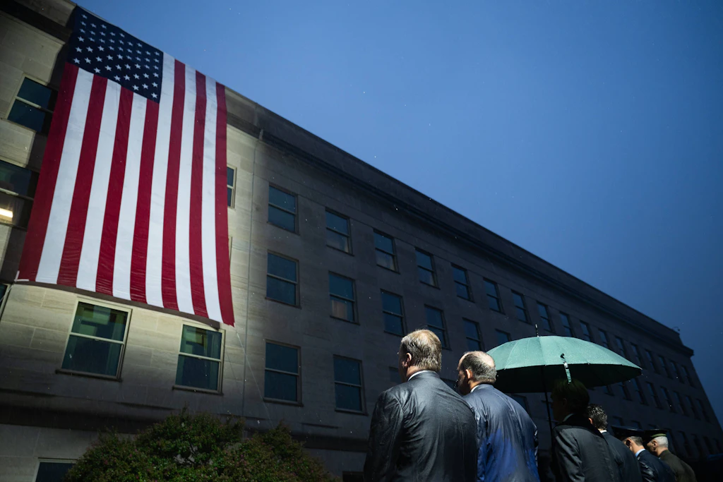 Die US-Flagge am Pentagon
