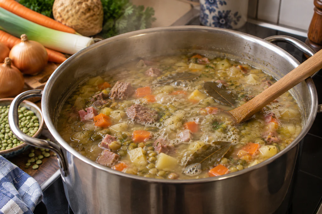 Haben Sie schon mal eine richtige Erbsensuppe gekocht? Wer es ausprobieren will, kann noch heute unser geniales Rezept nachkochen. Guten Appetit!