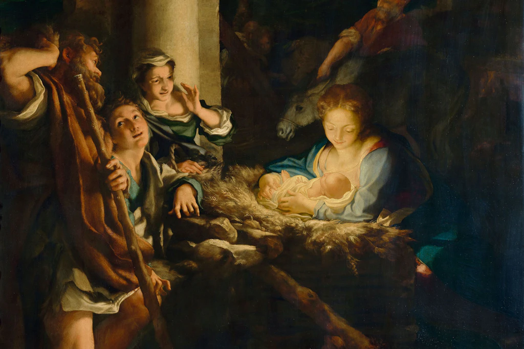 Correggio, „Die Heilige Nacht“, um 1528/1530, Öl auf Pappelholz