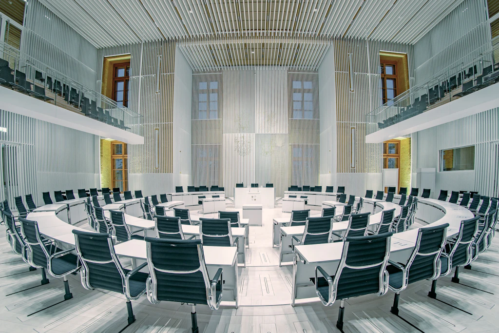 Plenarsaal des Landtages Mecklenburg-Vorpommern