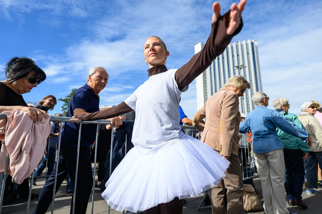 Auch dieses Ballett-Mädchen gehörte zu den Teilnehmern in Chemnitz. 