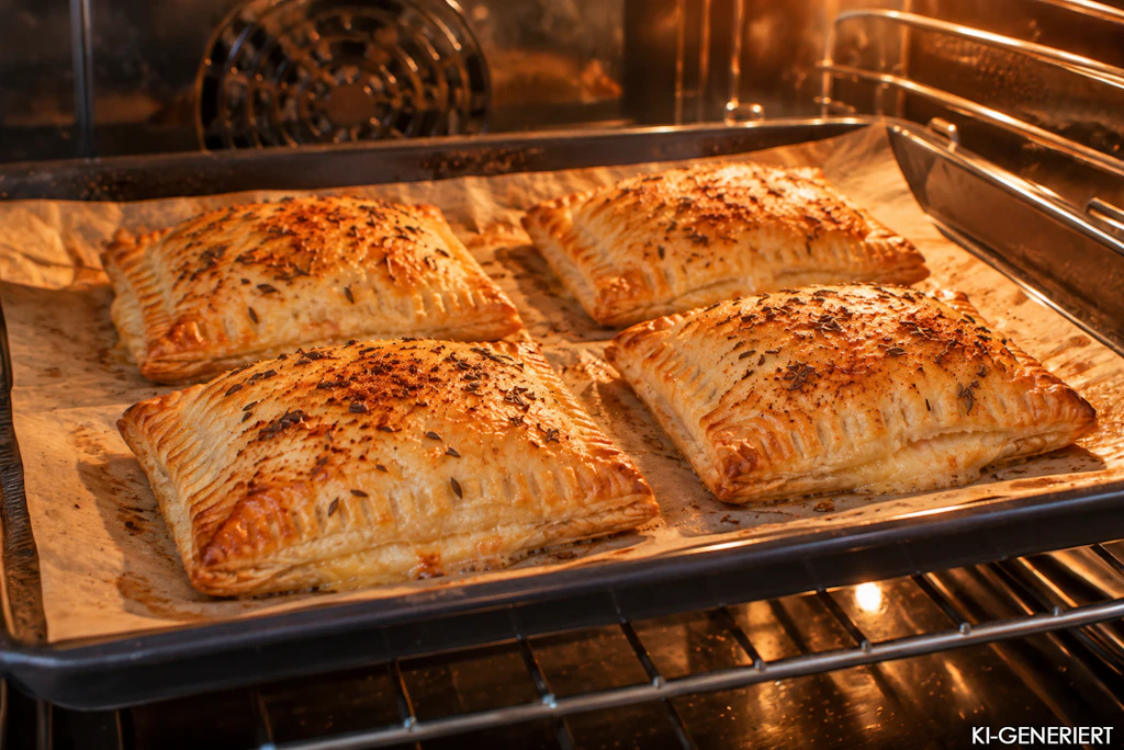 Rezept für Käsetaschen: Knuspriger Snack aus Blätterteig, fertig in Minuten