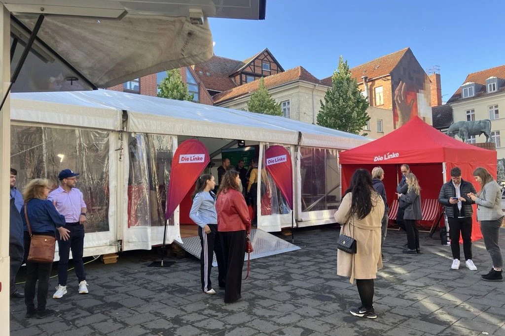 Linke-Wahlparty in Schwerin.