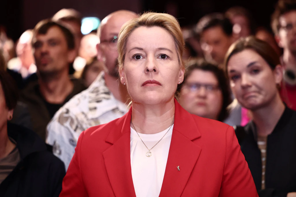 Franziska Giffey (SPD), Senatorin für Wirtschaft, Energie und Betriebe von Berlin, reagiert auf die Prognose zur Abgeordnetenhauswahl.