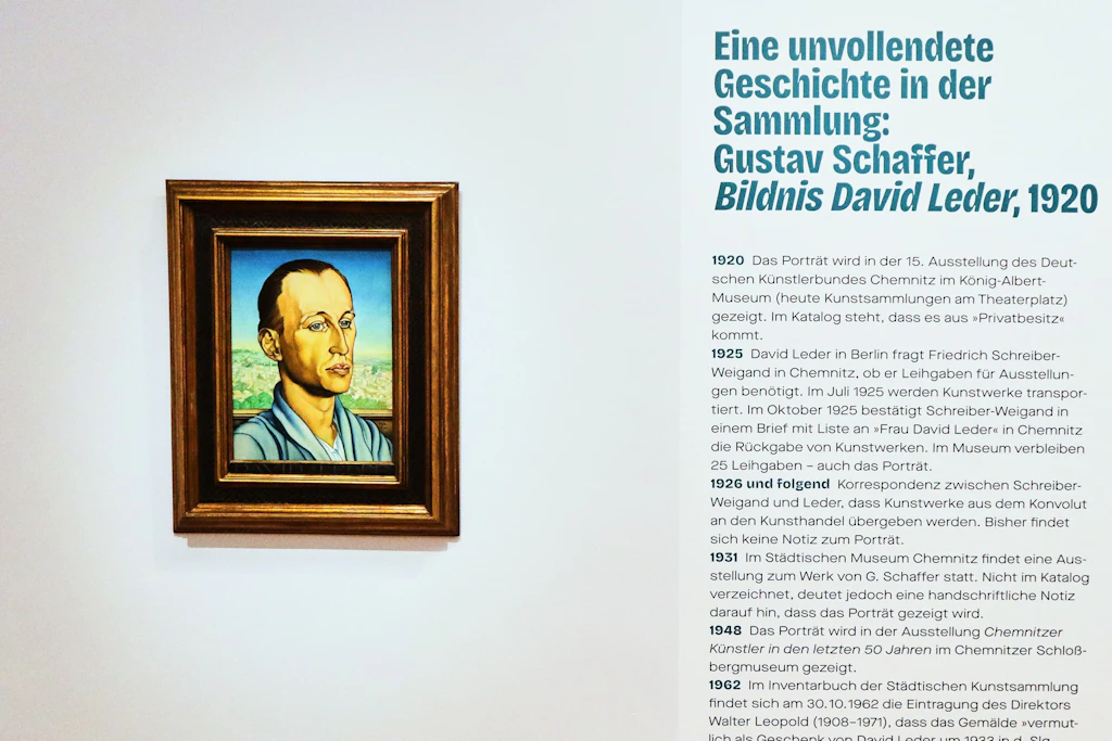 Die Provenienzgeschichte dieses Poträts des jüdischen Unternehmers David Leder wird derzeit in Chemnitz erforscht.