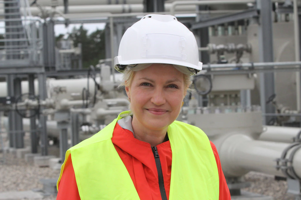 Manuela Schwesig besuchte am 15.10.2020 die Anlandestation für die im Bau befindliche Nord Stream 2. (Archivbild)
