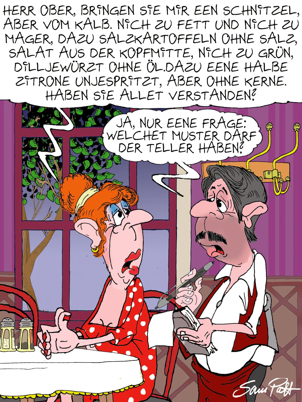 Der Cartoon des Tages fängt jeden Tag die Berliner und ihre Eigenarten ein. Unsser Zeichner Sam Paff bereichert damit die Rubrik Witz des Tages.