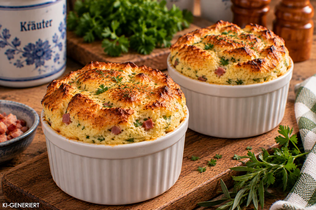 Rezept für Kräutersoufflé: Luftig, herzhaft und voller frischer Kräuter