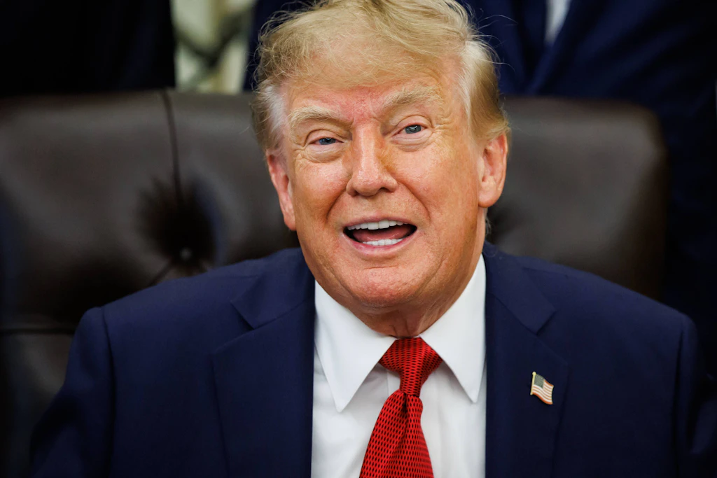 US-Präsident Donald Trump beantwortet im Weißen Haus Fragen von Journalisten.