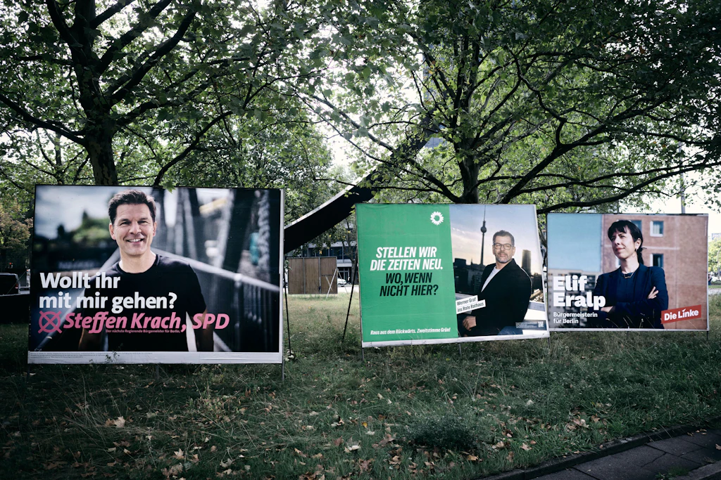 Wahlplakate in Berlin zur Abgeordnetenhauswahl