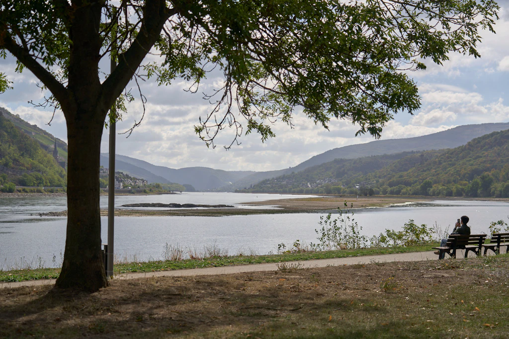 Sonne über dem Rheintal: Entlang des Rheins erwartet der Deutsche Wetterdienst an diesem Mittwoch 21 bis 24 Grad – die höchsten Werte des Tages.