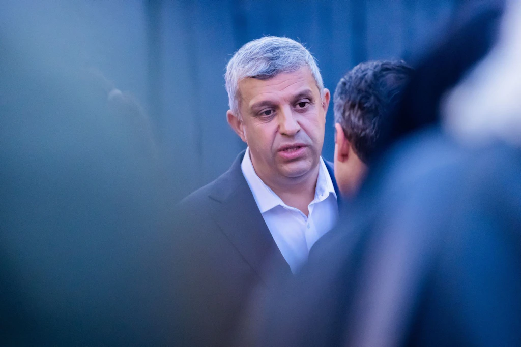 Raed Saleh, Mitglied des Abgeordnetenhauses von Berlin, bei der SPD-Wahlparty