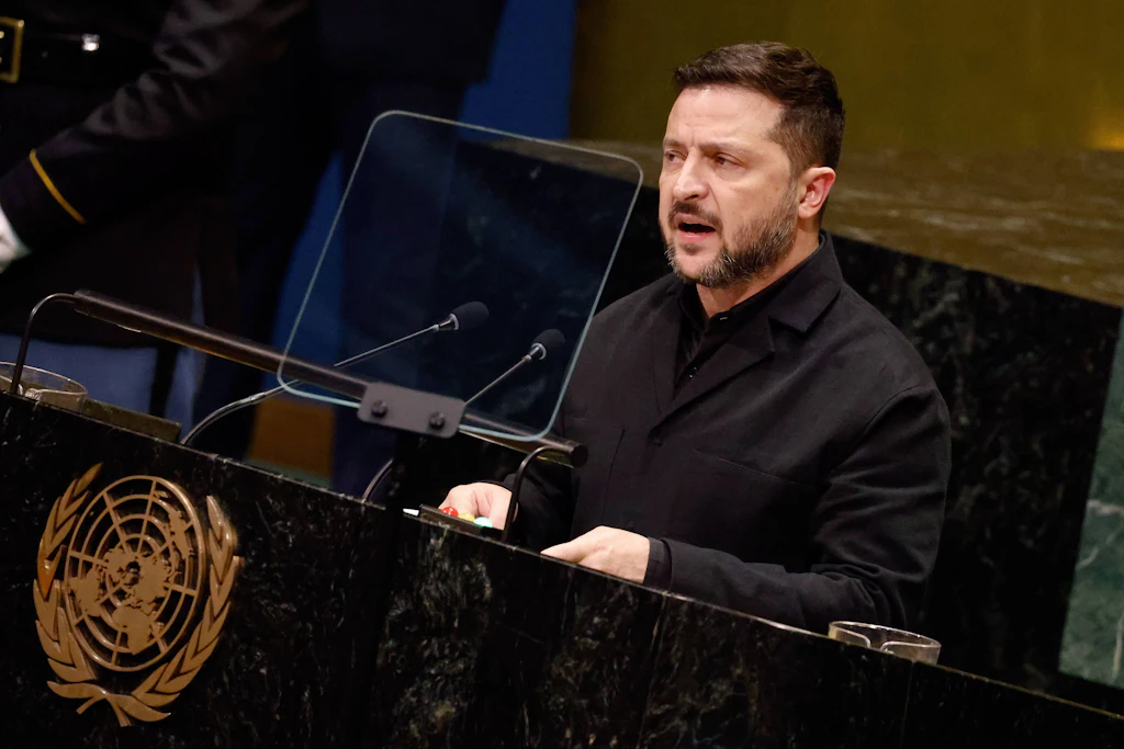 Der ukrainische Präsident Wolodymyr Selenskyj spricht am Mittwoch vor der 81. UN-Generalversammlung in New York.
