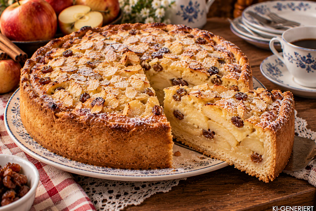 Die Apfeltorte ist auch ein echter hingucker auf der Kaffeetafel. Und weil DDR-Koch Kurt Drummer immer bodenständige Küche mochte, ist sie auch nicht schwer zu backen.