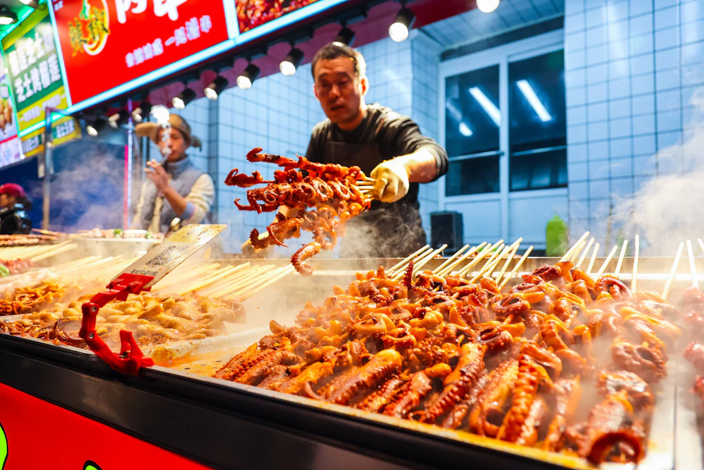 Straßenmarkt in Changchun: Fernab der Metropolen tickt das Leben in Chinas Nordosten anders.