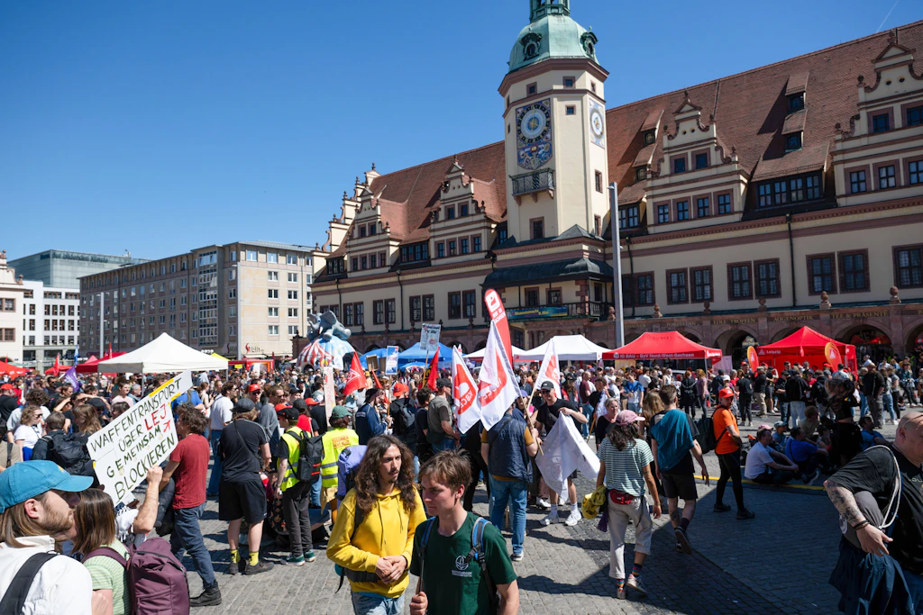 DGB-Kundgebung in Leipzig: Der bevorstehende Aktionstag Sozialstaat dürfte am Innenstadtring zu Verkehrseinschränkungen führen.