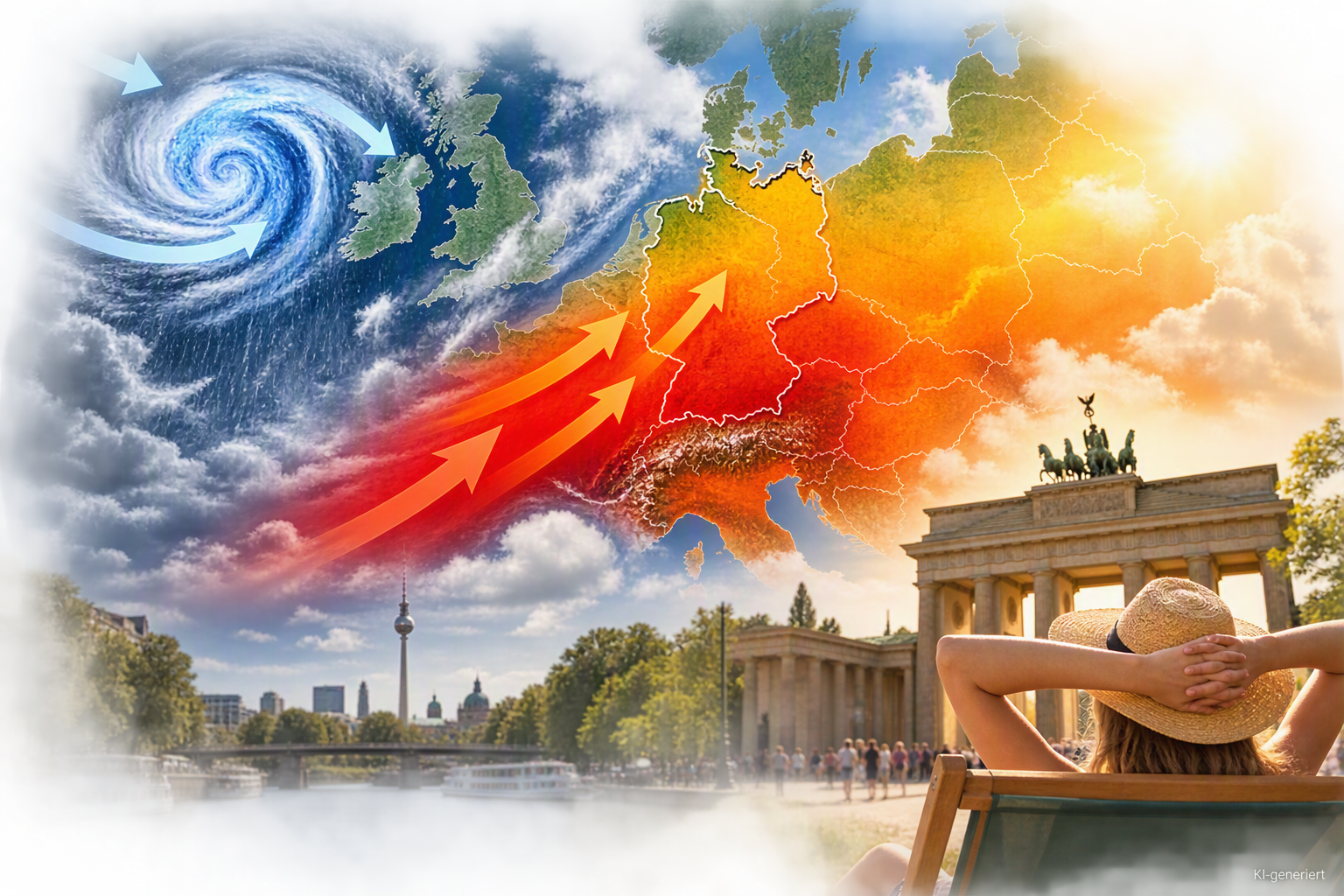 In der Nacht -1 Grad, am Montag 32 Grad: Orkantief wird zur Heißluftdüse für Deutschland