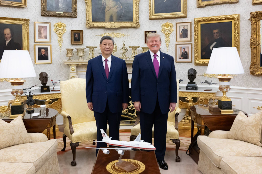 Donald Trump und Xi Jinping im Oval Office.