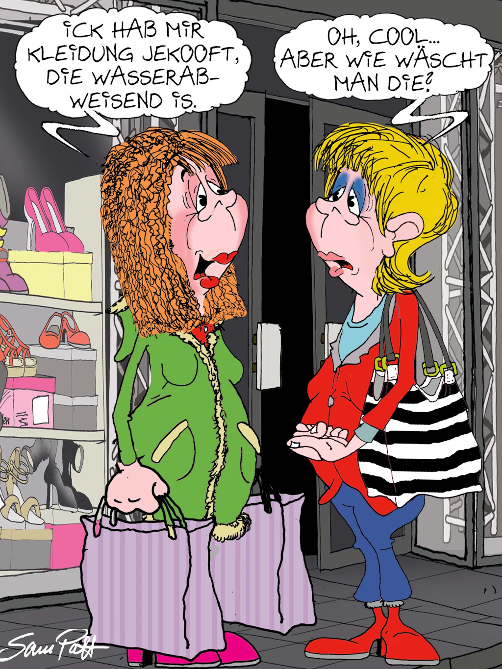 Der Cartoon des Tages bringt jeden Tag den ganz besonderen Berliner Humor in unsere Rubrik Witz des Tages. Dafür sorgt unser Zeichner Sam Paff aus Berlin.