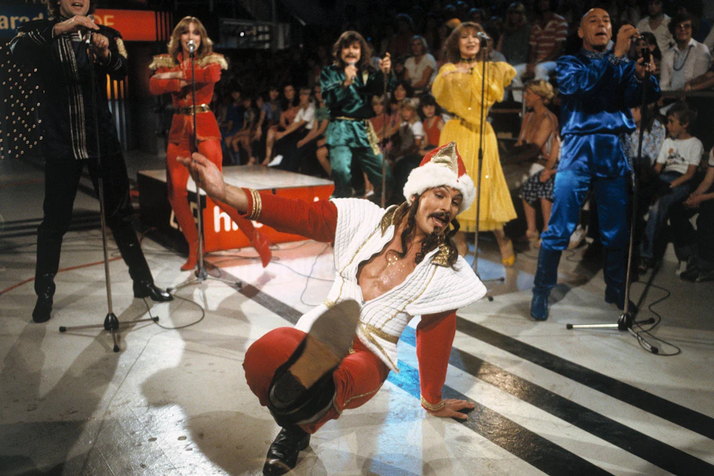 Auftritt von der Original-Band&nbsp;Dschinghis Khan 1979 in der „ZDF-Hitparade“.