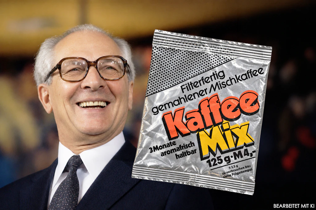 Über den einen wurde in der DDR gelästert, der andere verstopfte die Kaffeemaschinen in der DDR: Erich Honecker und der Kaffee-Mix, der im Volksmund auch als Erichs Krönung bezeichnet wurde.