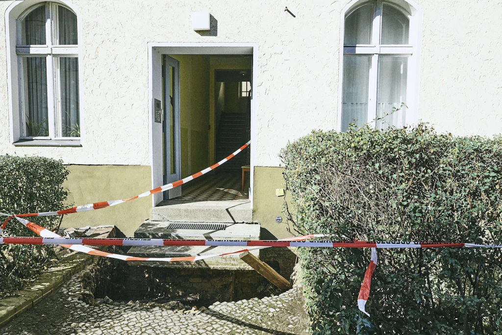 Wasserrohrbruch in Siemensstadt in Spandau