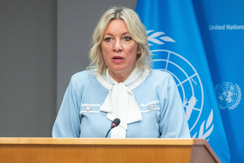 Die Sprecherin des russischen Außenministeriums Maria Sacharowa 