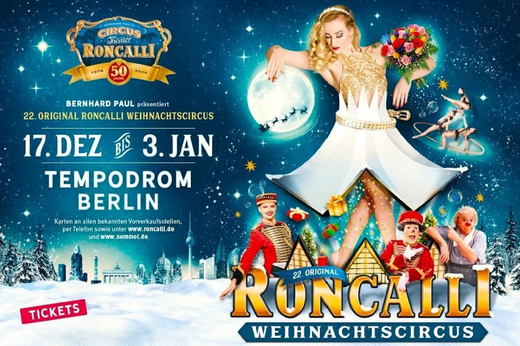 Roncalli Weihnachtscircus 2026 Berlin | Tickets Termine