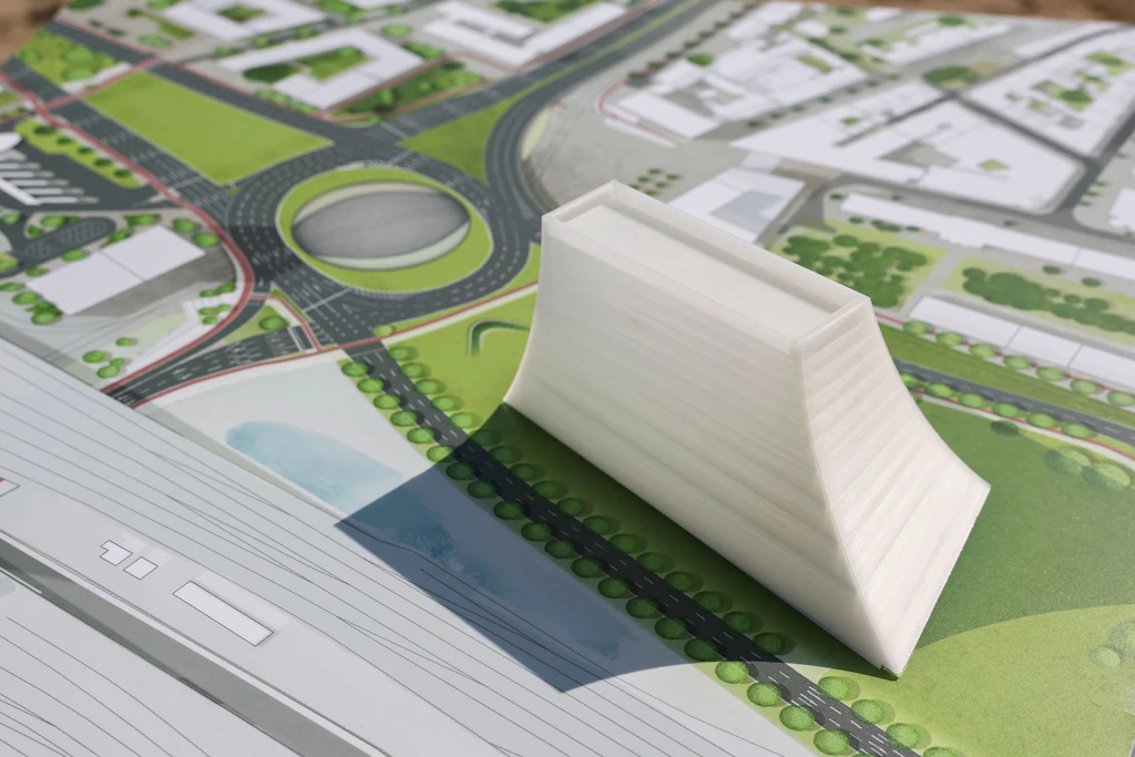 Ein Modell des Zukunftszentrums Halle. Der Bund der Steuerzahler kritisiert die Planlosigkeit des Vorhabens und die jetzt schon ausufernden Kosten.